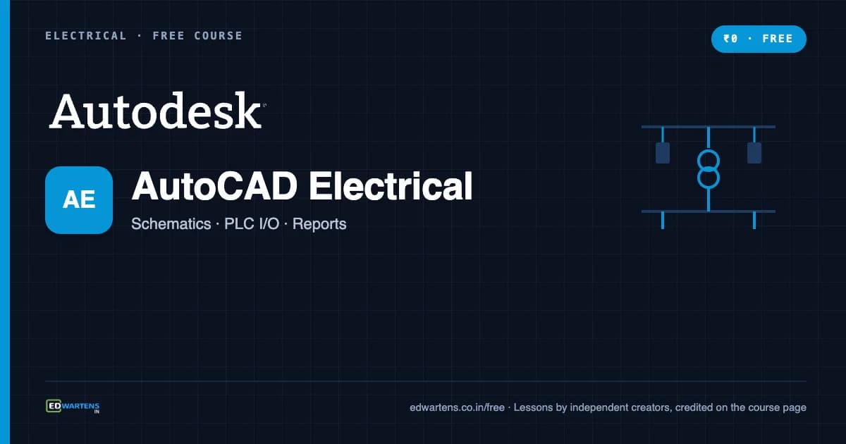 AutoCAD Electrical for Control Design free course cover